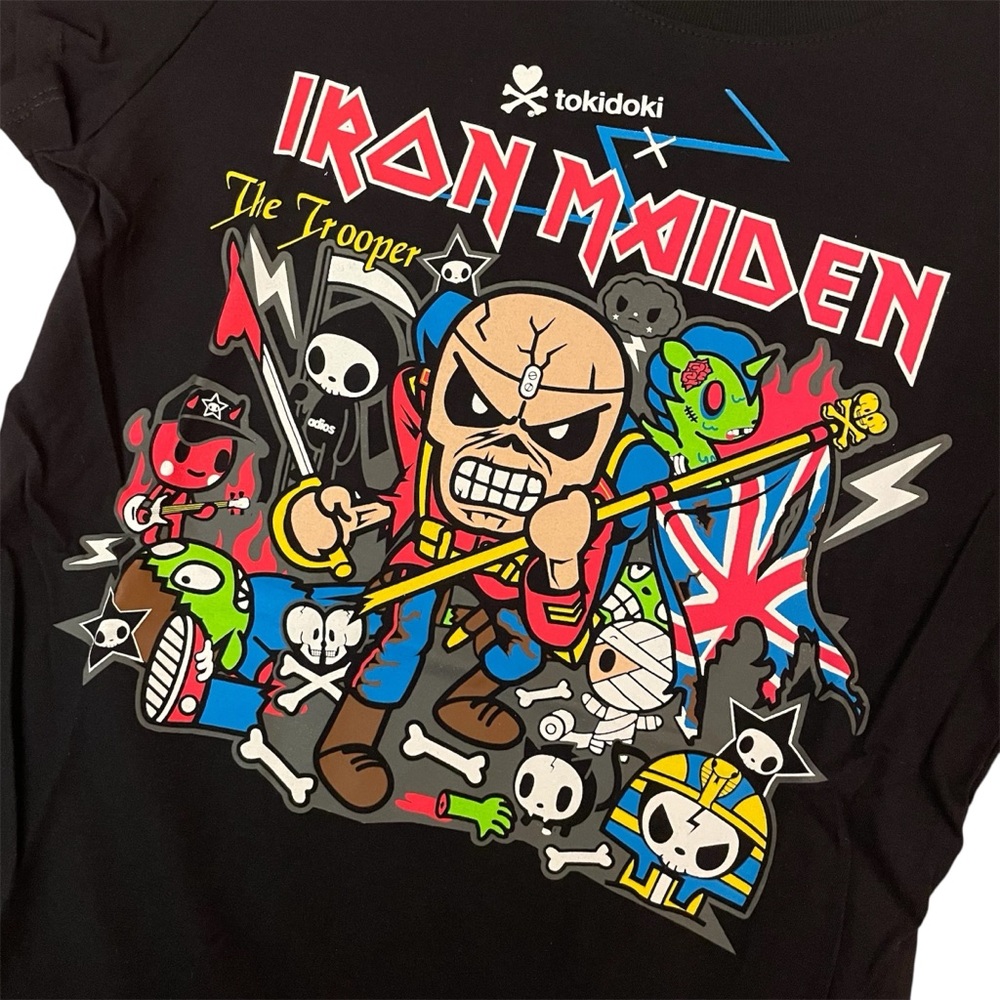Iron Maiden Tokidoki The Trooper Women’s XS Shirt Adios Zombie Unicorno Top NWT